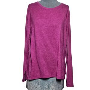 Purple Cotton Blend Long Sleeve Tee Size XL